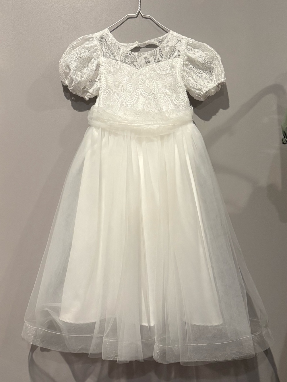 White Lace & Tulle Girls' Dress